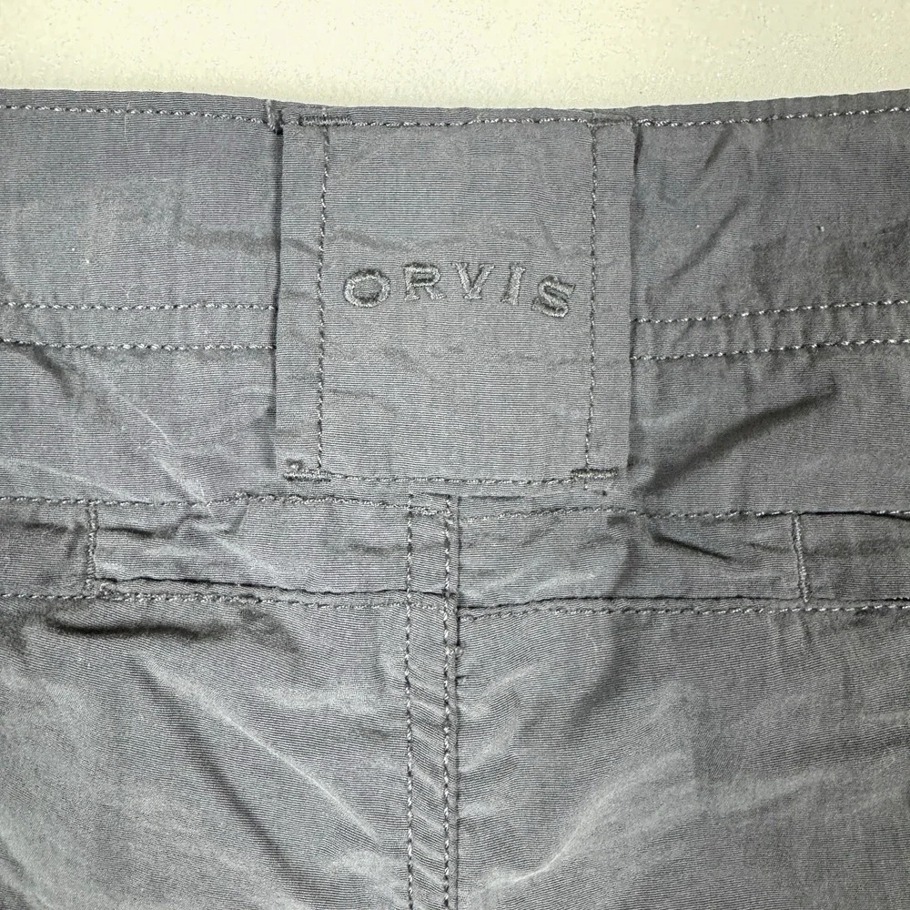 Orvis Mens 38 Gray Cargo Pockets Outdoor Hiking Shorts 100% Nylon 137013